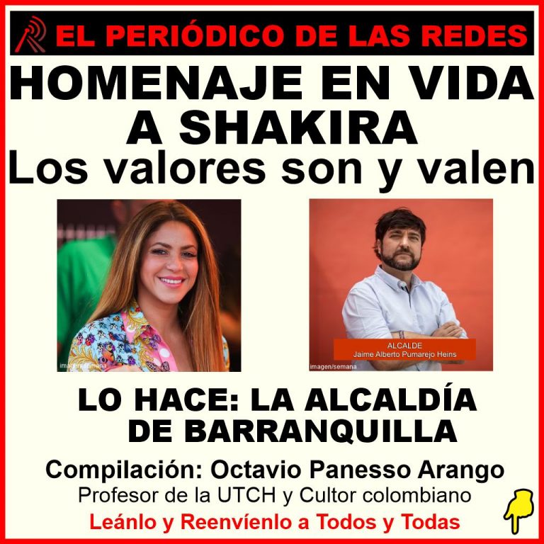 HOMENAJE EN VIDA A SHAKIRA: UNA ESTATUA. PORQUE, «LOS VALORES SON Y VALEN».