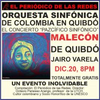 ORQUESTA SINFÓNICA DE COLOMBIA HARÁ UN CONCIERTO “PAZCÍFICO SINFÓNICO”, EN QUIBDÓ-CHOCÓ.