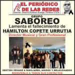 EL GRUPO SABOREO LAMENTA EL FALLECIEMINTO DE HÁMILTON COPETE URRUTIA