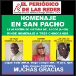 LA ACADEMIA DE HISTORIA DEL CHOCÓ RINDE HOMENAJE A TRES CHOCOANOS.